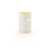 STT Windlicht Stars weiss S 10LED, ww, D9 x H14cm, Timer 6/18