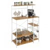 2243959 - Mediatech Relaxdays Lagerregal mit 7 Ablagen Braun/Weiss