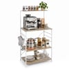 2243962 - Mediatech Relaxdays Lagerregal mit 4 Ablage Braun/Weiss