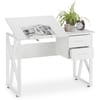Relaxdays Schreibtisch neigbar weiss, 75x110x55cm (HxBxT)