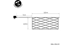 1181760_7 - Mediatech STT LED Lichternetz Angel black 800LED sww, 2x3m