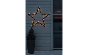 Konstsmide SOLAR LED Lichterkette gefrostet bernsteinfarben, inkl Fernbedienung, USB Ka