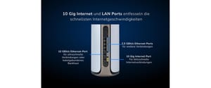 Netgear RBE972S Orbi Quad-band Mesh 2-Set WiFi 7 System 2-Set weiss