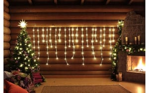 1855714_1 - Mediatech Dameco LEDVorhang Outdoor Icicle 200x80cm LED ww, inkl. Timer 6/18h, IP55