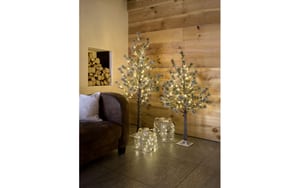 1920326_2 - Mediatech STT LED Silber Geschenkbox Set 2 Stk. 50LED ww, H18/23cm, exkl. 6xAA, Timer 6/18