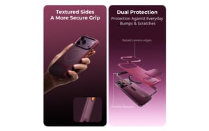 SmallRig CS-S1 Phone Case with Stand for iPhone 18 Pro / 17 Pro (Dark Cherry)