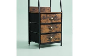 2243955_4 - Mediatech Relaxdays Beistelltisch mit 3 Schubladen Masse H x B x T: ca. 72 x 40 x 29 cm