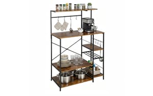 2243960 - Mediatech Relaxdays Lagerregal mit 7 Ablagen Braun/Schwarz kaufen Schweiz | Mediatech.ch