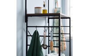 2243961_4 - Mediatech Relaxdays Lagerregal mit 4 Ablage Braun/Schwarz