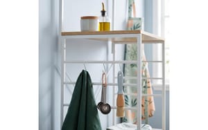 2243962_4 - Mediatech Relaxdays Lagerregal mit 4 Ablage Braun/Weiss