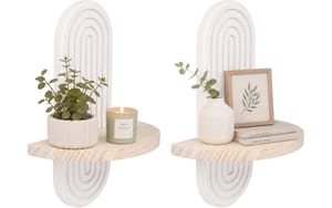 2243963 - Mediatech Relaxdays Wandregal Boho 1 Ablage 2er Set, Weiss kaufen Schweiz | Mediatech.ch