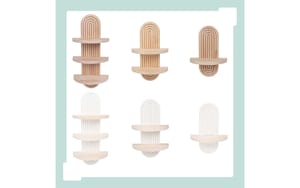 2243963_2 - Mediatech Relaxdays Wandregal Boho 1 Ablage 2er Set, Weiss