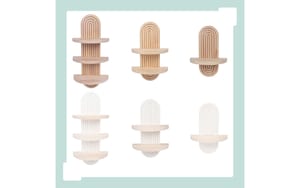 Relaxdays Wandregal Boho 1 Ablage 2er Set, Braun