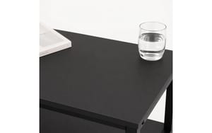 Relaxdays Beistelltisch mit 2 Schubladen Schwarz
