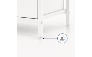 Relaxdays Beistelltisch mit 2 Schubladen 2er Set, Weiss