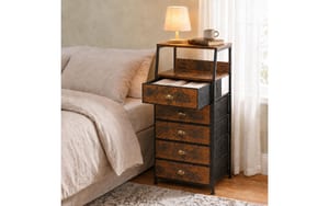 2243980_1 - Mediatech Relaxdays Kommode mit 5 Schubladen Masse H x B x T: ca. 110 x 40 x 29 cm