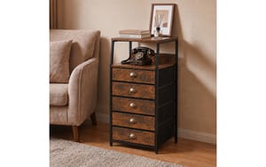 2243980_3 - Mediatech Relaxdays Kommode mit 5 Schubladen Masse H x B x T: ca. 110 x 40 x 29 cm