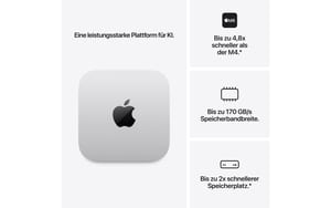2252690_1 - Mediatech Mac Mini (M6), Silber, Z1UA 12C CPU, 12C GPU, 32GB, 256GB, 2.5 GbE