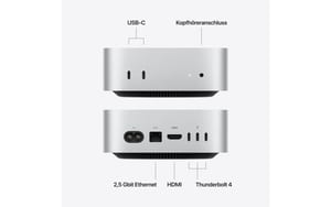 2252690_2 - Mediatech Mac Mini (M6), Silber, Z1UA 12C CPU, 12C GPU, 32GB, 256GB, 2.5 GbE