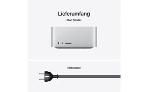 Mac Studio (M5 Max), Silber, Z1U4 18C CPU, 40C GPU, 48GB, 1TB, 10 GbE