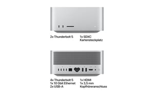 2252840_2 - Mediatech Mac Studio (M5 Ultra), Silber, Z1U5 30C CPU, 64C GPU, 96GB, 2TB, 10 GbE