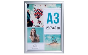 Exacompta Plakatrahmen A3, Alu/Acryl hoch/quer, nicht spiegelnd