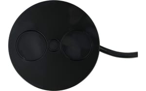 2263122_1 - Mediatech Bachmann TWIST Einbausteckdose in schwarz, Glanzgrad 30GU, 2xCH T23
