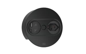 2263134 - Mediatech Bachmann TWIST 2, Einbausteckdose in schwarz, Glanzgrad 30GU rund 1xCH T13 kaufen Schweiz | Mediatech.ch
