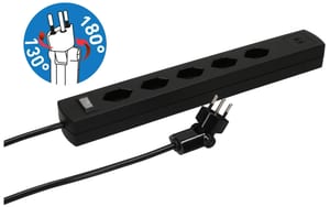 2265559 - Mediatech Max Hauri Steckdosenl. Safety Line 5x Typ 13 90°, sz Schal. USB Mag. 2m cli. kaufen Schweiz | Mediatech.ch