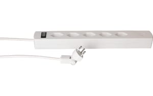 Max Hauri Steckdosenl. Safety Line 5x Typ 13 90°, ws Schal. USB Mag. 5m cli.