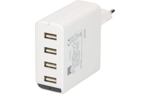 2277242 - Mediatech MAX HAURI Ladeadapter 4x USB-A, 24W, LED Indikator, weiss kaufen Schweiz | Mediatech.ch