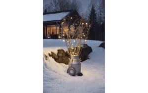 900805_2 - Mediatech Konstsmide LED Lichterkette 80 LED weiss Lichtsensor, 6h und 9h Timer weisses Kabel