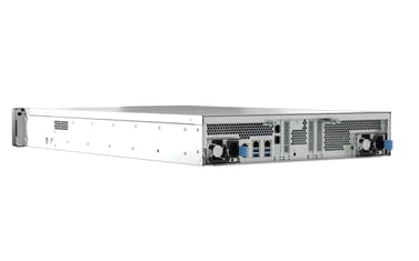QNAP TDS-h2489FU-R2, Rückseite von schräg hinten