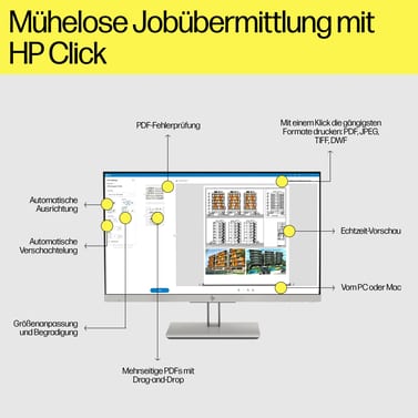 HP DesignJet T2600DRPS 36 Zoll, Übersicht HP Click