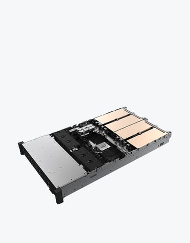 xFusion FusionServer 2158H V8, Blick von oben ins geöffnete Gehäuse