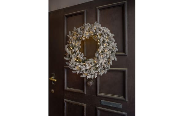 STT LED Kranz Snowy Wreath 50 180LED ww, 165tips, D50cm