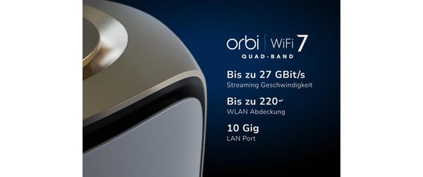 Netgear RBE972S Orbi Quad-band Mesh 2-Set WiFi 7 System 2-Set weiss