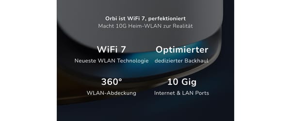 Netgear RBE972S Orbi Quad-band Mesh 2-Set WiFi 7 System 2-Set weiss