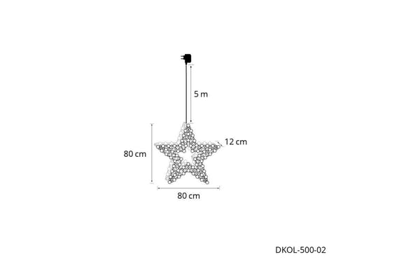 1768445_4 - Mediatech STT LED Dekoration Glamour star 1800 LED, ww, 80x80x12cm, gold, outdoor