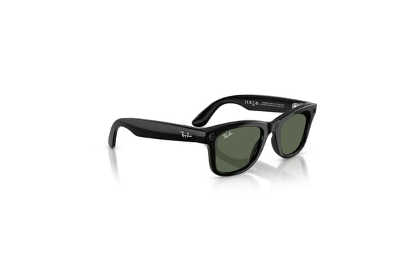 Ray-Ban META AI SUN WAYFARER Shiny Black Sonnenbrille, LENS G15 GREEN
