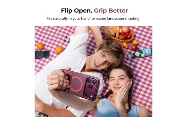 SmallRig CS-S1 Phone Case with Stand for iPhone 18/ 17 Pro Max (Dark Cherry)