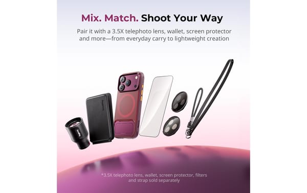 SmallRig CS-S1 Phone Case with Stand for iPhone 18/ 17 Pro Max (Dark Cherry)