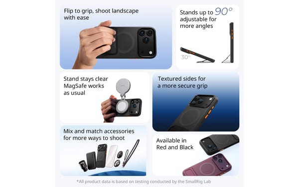 SmallRig CS-S1 Phone Case with Stand for iPhone 18 Pro / 17 Pro (Aurora Black)