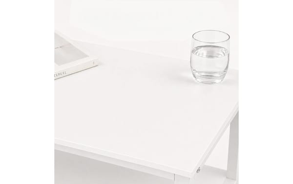 Relaxdays Beistelltisch mit 2 Schubladen 2er Set, Weiss