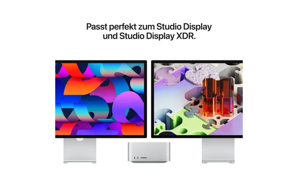 Mac Studio (M5 Max), Silber, Z1U4 18C CPU, 40C GPU, 64GB, 512GB, 10 GbE