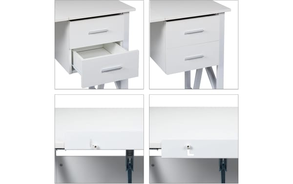 2256164_4 - Mediatech Relaxdays Schreibtisch neigbar weiss, 75x110x55cm (HxBxT)