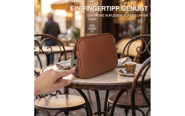 4SMARTS Tech-Clutch Secure Braun Fingerabdruckschloss