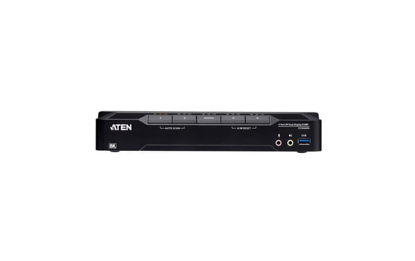 2263614_3 - Mediatech Aten CS1944DPA Switch Dual-View 4 Port USB 8K DisplayPort Dual Display KVMP Switch