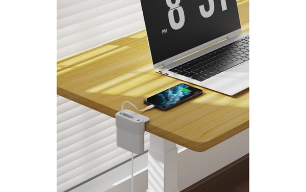 Schönenberger Mini Desktop Charger USB-C PD20W weiss mit ausziehbarem USB-C Kabel