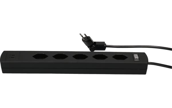 2265559_3 - Mediatech Max Hauri Steckdosenl. Safety Line 5x Typ 13 90°, sz Schal. USB Mag. 2m cli.